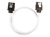 CORSAIR Premium Sleeved SATA Data Cable Set with Straight Connectors White 30cm