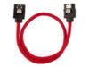 CORSAIR Premium Sleeved SATA Data Cable Set with Straight Connectors Red 30cm