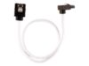 CORSAIR Premium Sleeved SATA Data Cable Set with 90degree Connectors White 30cm