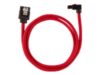 CORSAIR Premium Sleeved SATA Data Cable Set with 90degree Connectors Red 60cm