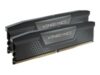 CORSAIR DDR5 6000MT/s 64GB 2x32GB DIMM Unbuffered 40-40-40-77 Std PMIC XMP 3.0 VENGEANCE DDR5 Black Heatspreader 1.35V